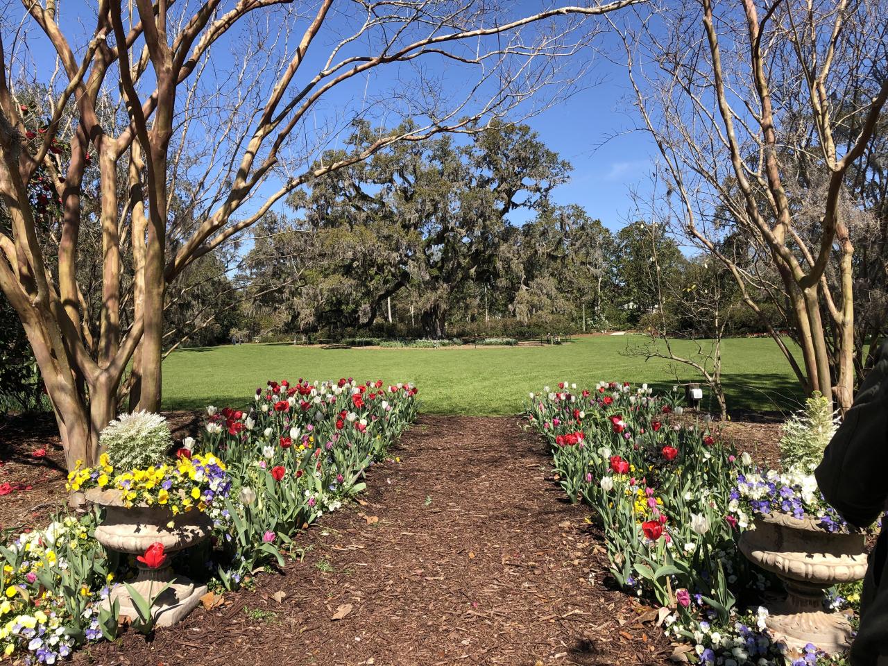 Nearby parks with paved walking paths ideal for evening strolls