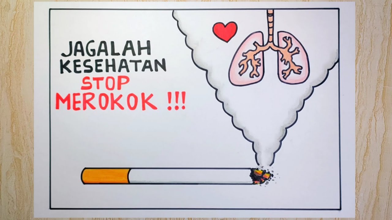 Gambar poster kesehatan sederhana untuk anak sekolah dasar